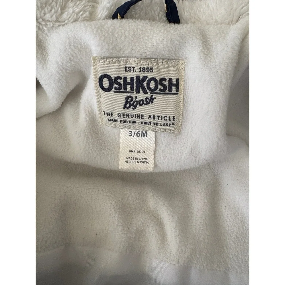 OshKosh B'Gosh Baby Puffer Snowsuit Stars Print Winter Outfit‎ 3/6M